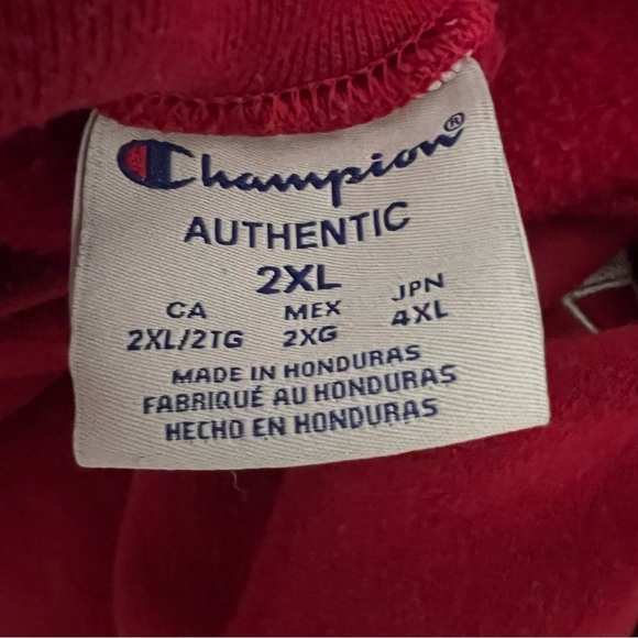 Champion Crewneck Sweatshirt Men’s 2XL Burgundy Dark Red Fleece Pullover **READ - Picture 3 of 5